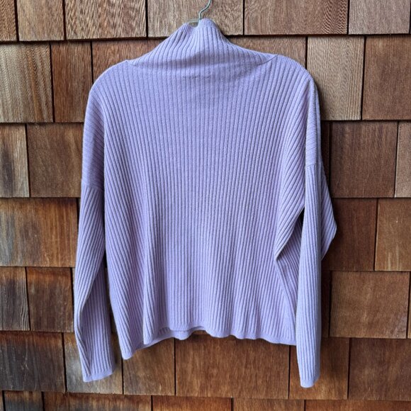 EUC Eileen Fisher Lavender Funnel Neck Long Sleeve Sweater in Women's Medium - Picture 5 of 7